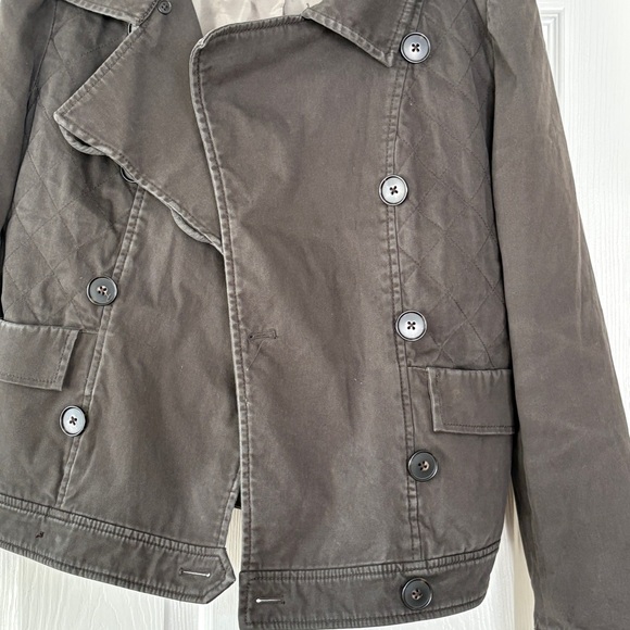 LOFT double-breasted utility jacket w/ notched lapel, M - Picture 4 of 7